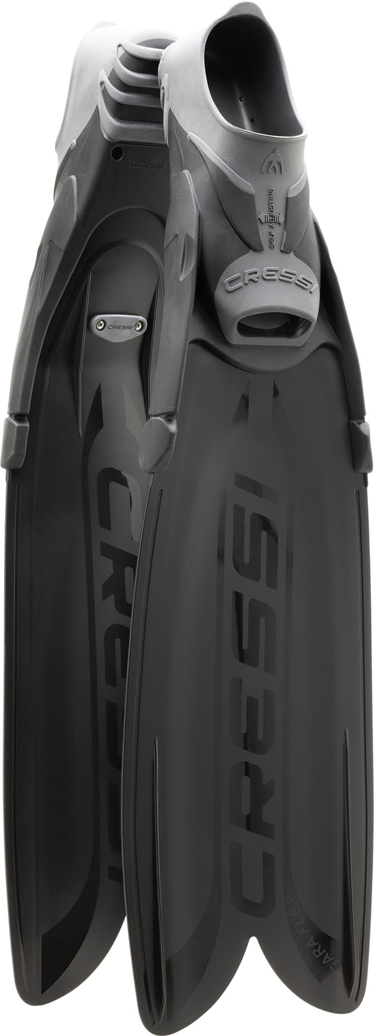 CRESSI Gara Turbo Flex Fins Black 44/45 - Unisex Lightweight Reactive High Performance Fins Gara System with Interchangeable Blades for Diving, Apnea,