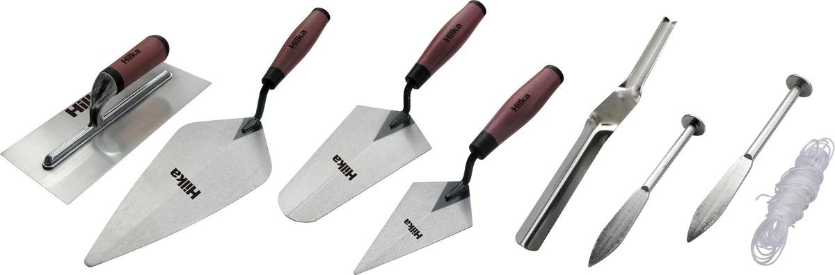 Hilka 66416006 6 PCE Soft Grip Trowel Set, Blue