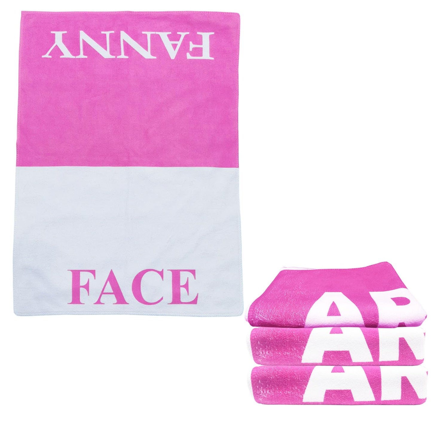 Gadgetking FANNY FACE TOWEL wipes Ladies Gift For Her Birthday Mum Girlfriend Wife Novelty Rude Funny Womens 40TH 50TH 50TH Adult Christmas Stocking