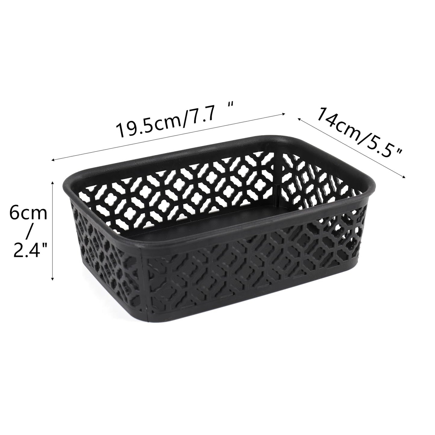 ZEAYEA 9 Pack Small Plastic Storage Basket, Classroom Organizer Baskets for Shelves Desk Drawer