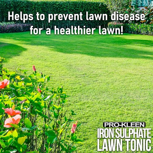 Pro-Kleen Lawn Tonic Liquid Iron Sulphate Quality Ferrous Conditioner, Fertiliser, Grass Greener, Turf Hardener | Long-Lasting for a Healthier Looking Garden | Helps Prevent Lawn Disease (5 Litres)