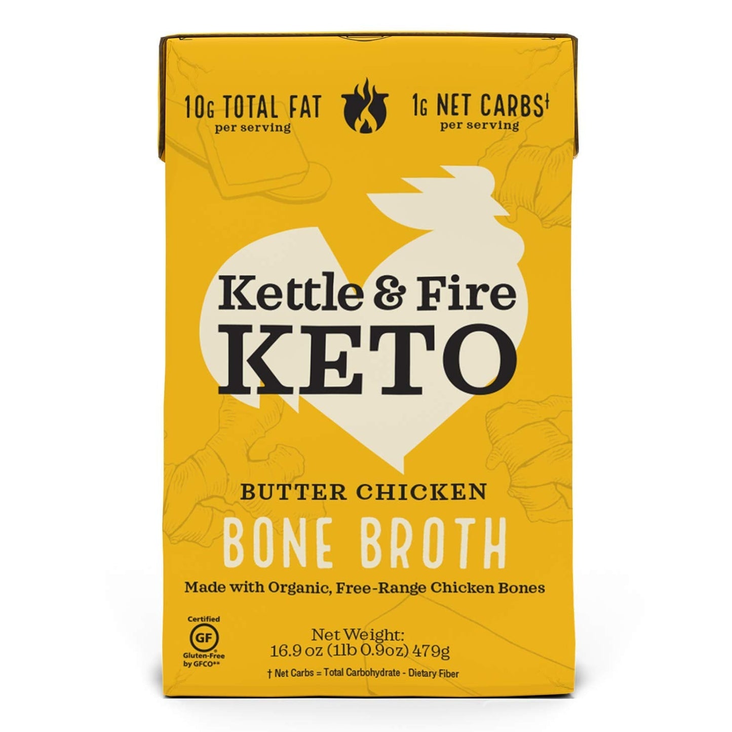 Kettle & Fire, Broth Bone Butter Chicken Keto, 16.9 Ounce