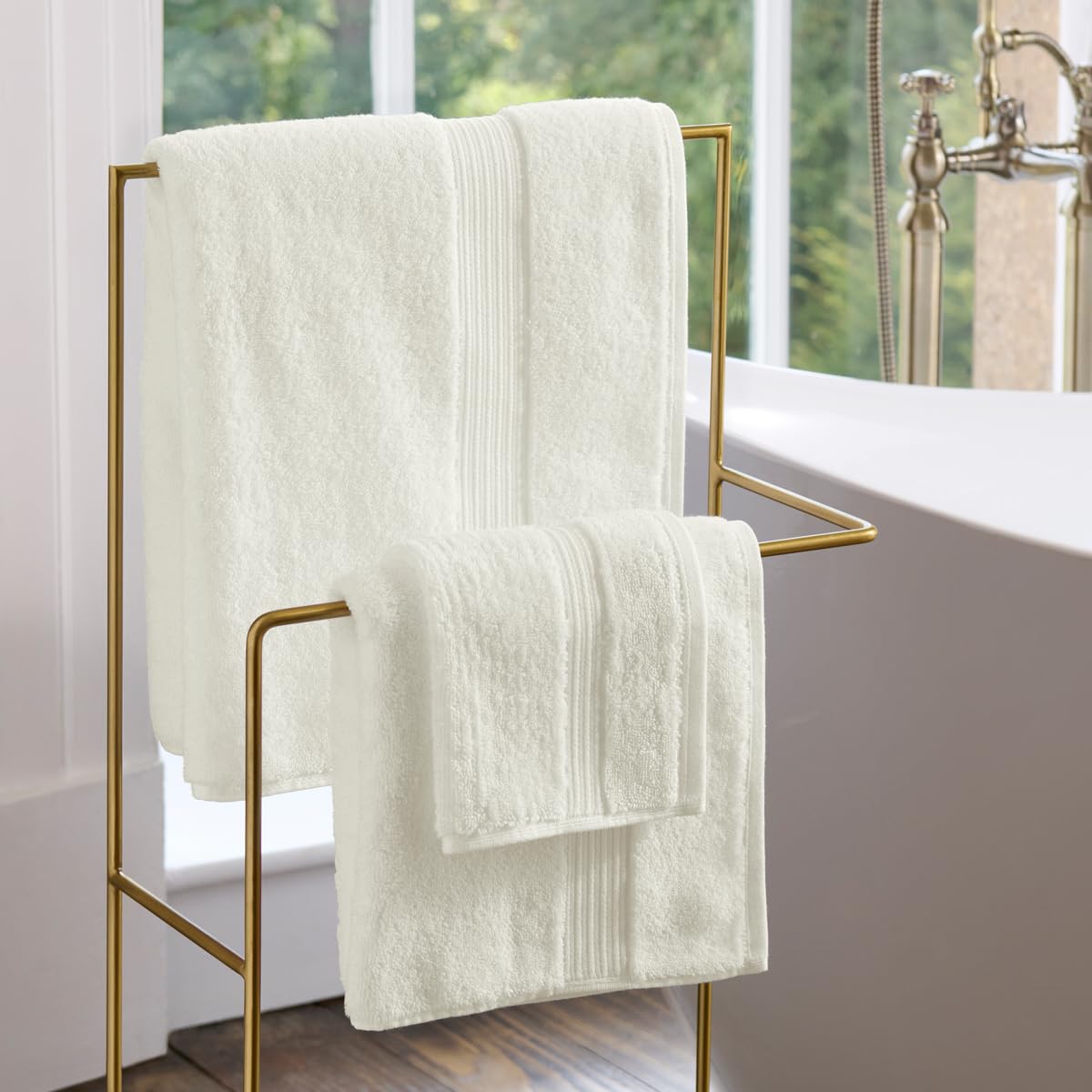 Christy Supreme Hygro 2 Hand Towels Set | Almond | 100% Luxury Supima Cotton | Ultra Soft | Super Absorbent | 650GSM | Plush and Long Lasting