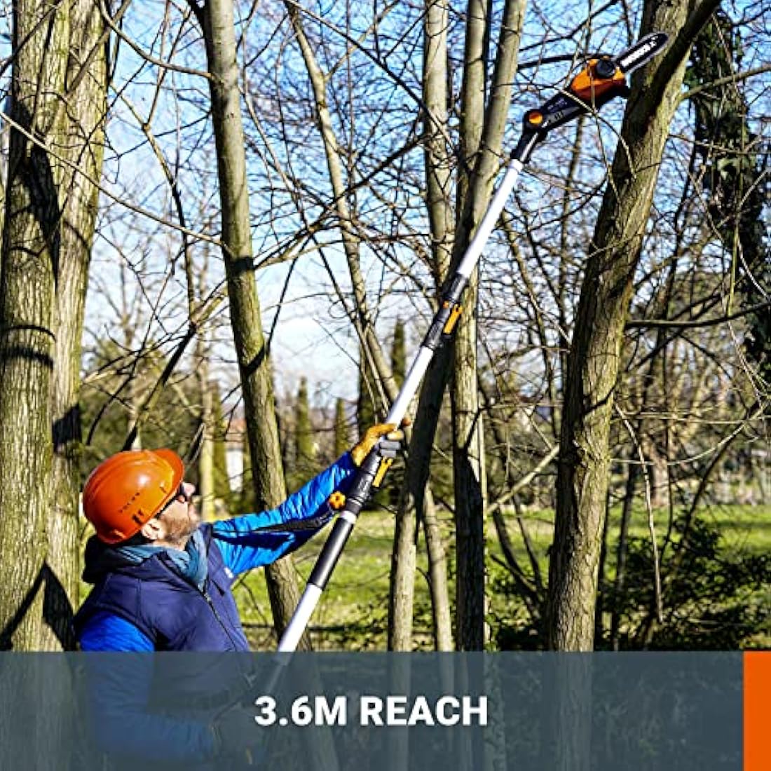 WORX WG349E.9 Cordless Pole Pruner/Saw, (Tool only, Battery and Charger Sold Separately), Black, 18V (20V Max)