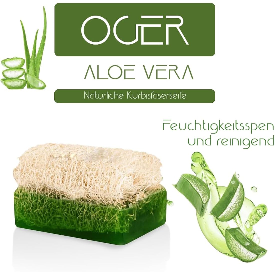 Oger Natural Pumpkin Fibre Soap 110 g - Style Set of 4
