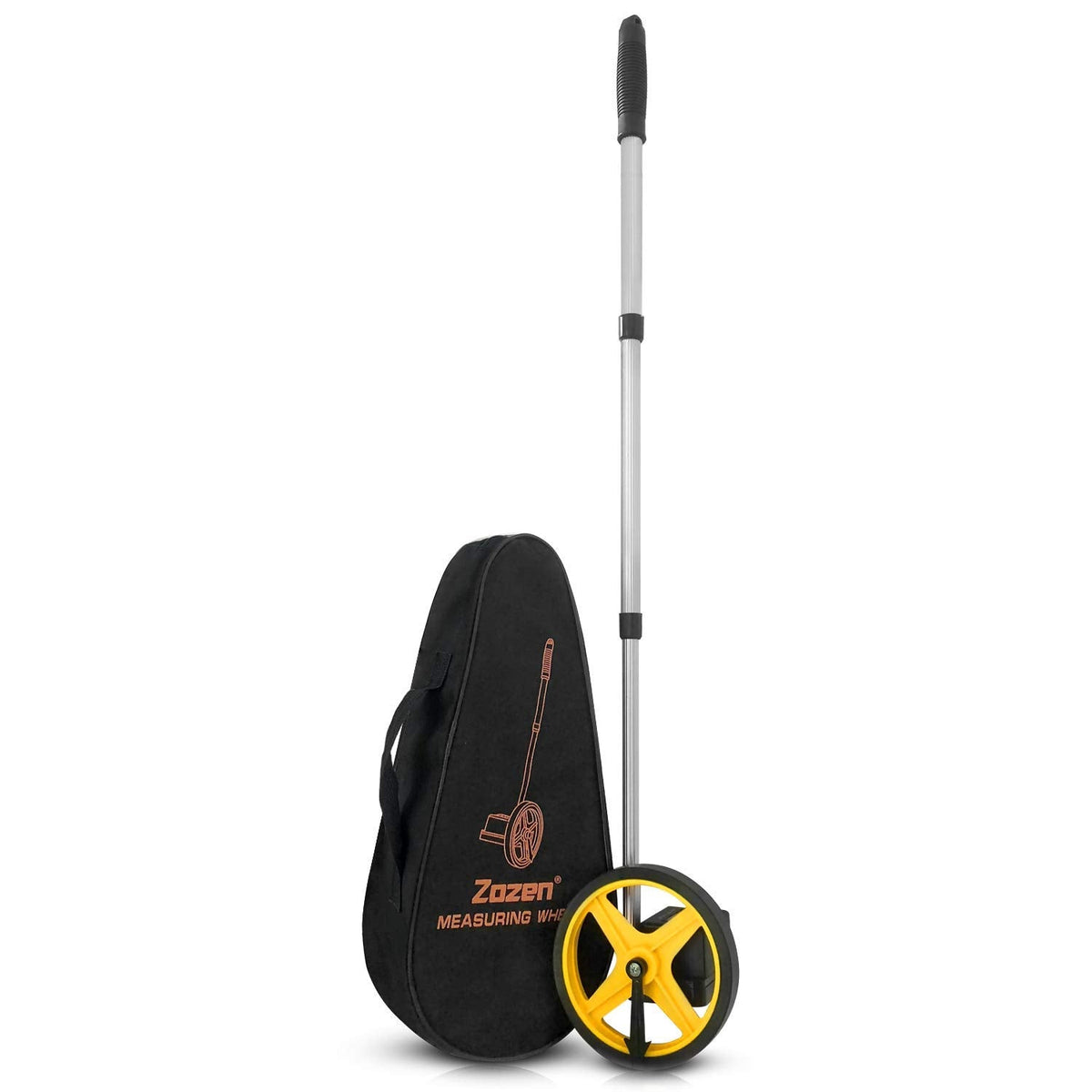 Zozen Measuring Wheel in Meters, Telescopic/Metric Units [Up to 9,999m], Rolling Measurement with Carrying Bag, One Key to Reset/Starting Point Arrow.