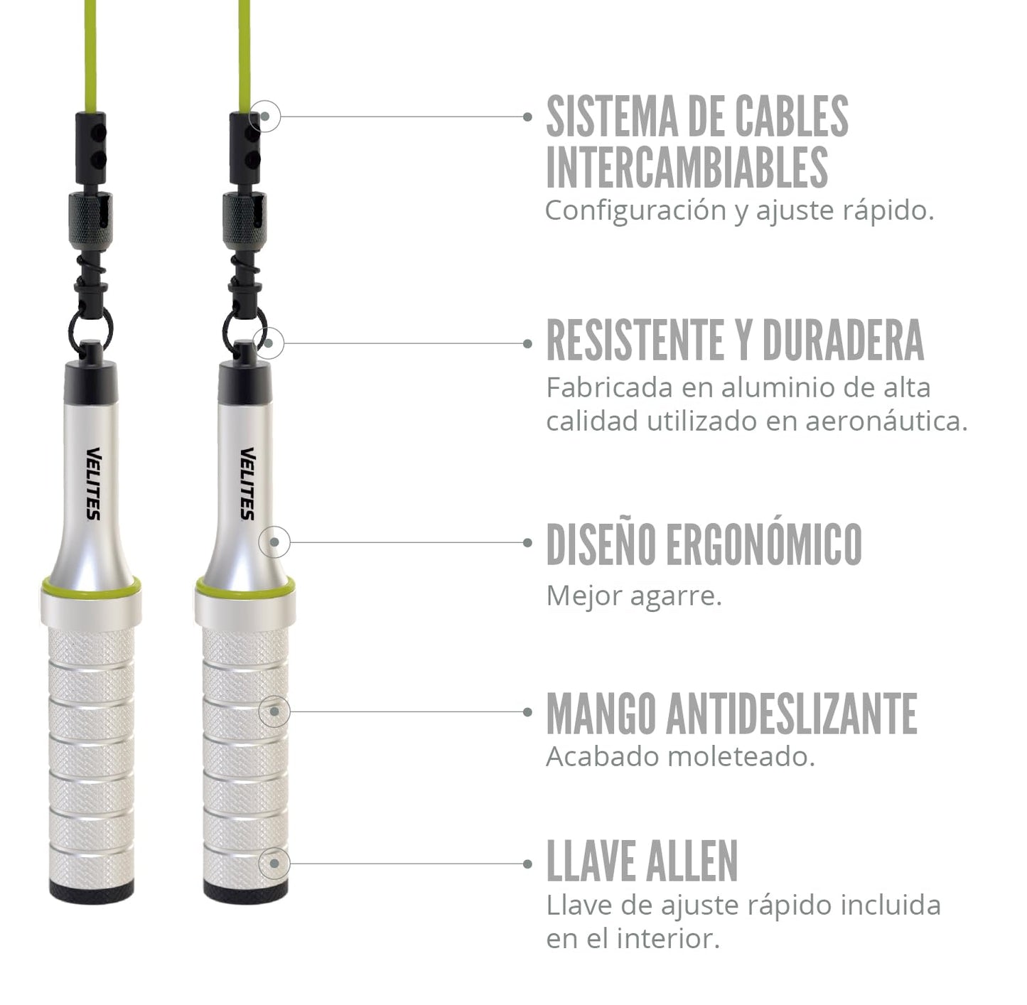 Velites Earth 2.0 Weighted Skipping Rope for Crosstraining, Boxing and Fitness I (Limited Edition) I Ideal for Maximizing Muscle Effort | Aluminium