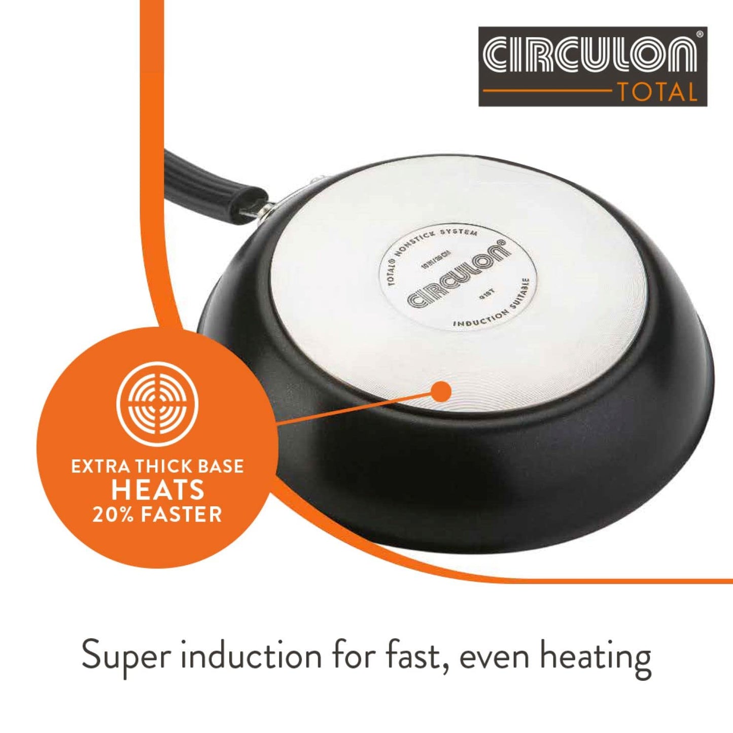 Circulon Total Hard Anodised Stirfry W/Hh 30Cm, Black