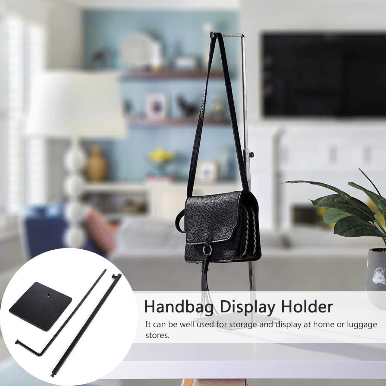 1pc Useful Handbag Display Rack Adjustable Height Women Bag Holder Storage Rack- Shop Equipment