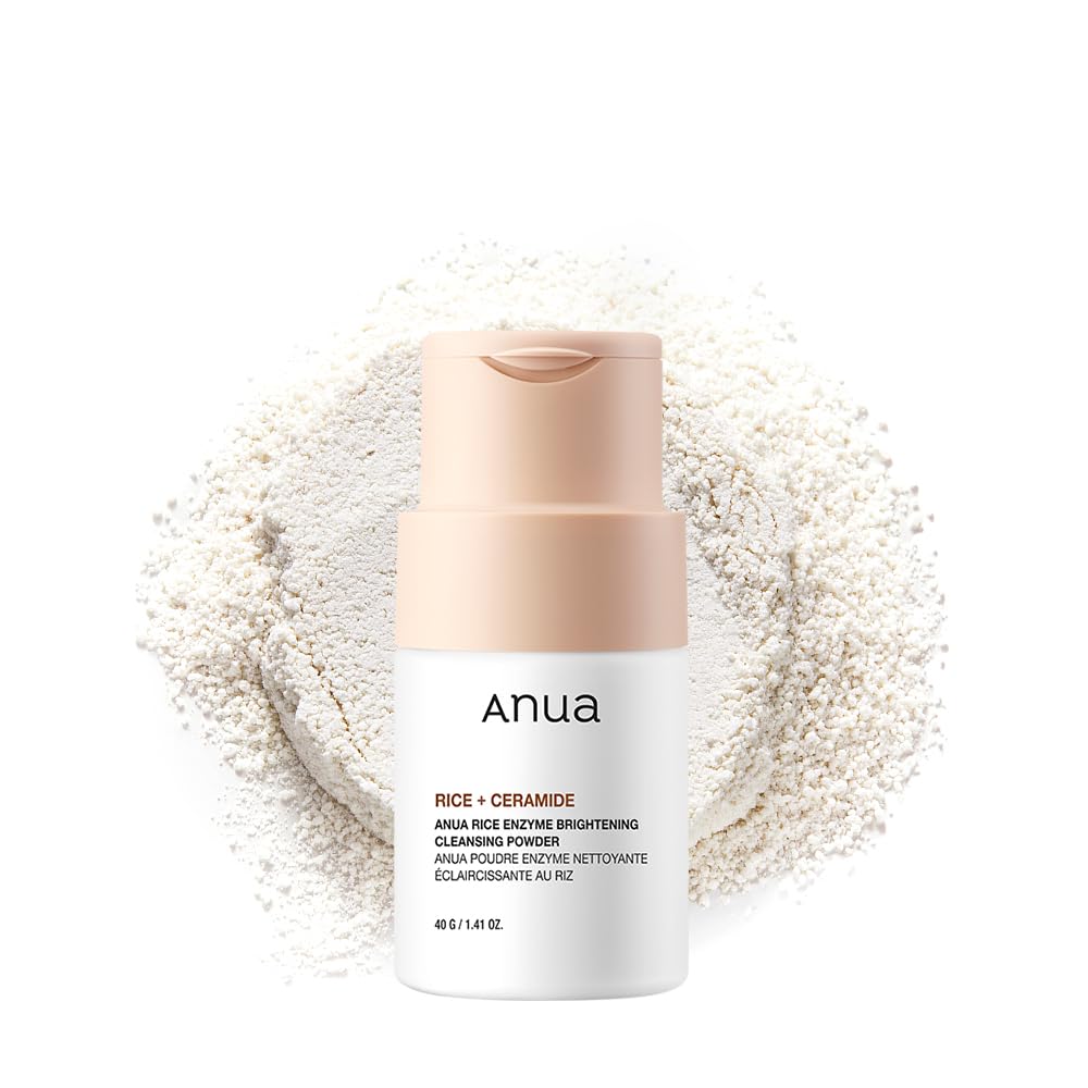 ANUA Rice Enzyme Brightening Cleansing Powder, Facial Cleanser, Gentle Face Wash for Hydration, Rice Mask, Exfoliator, Ceramide, Radiant Skin, Korean