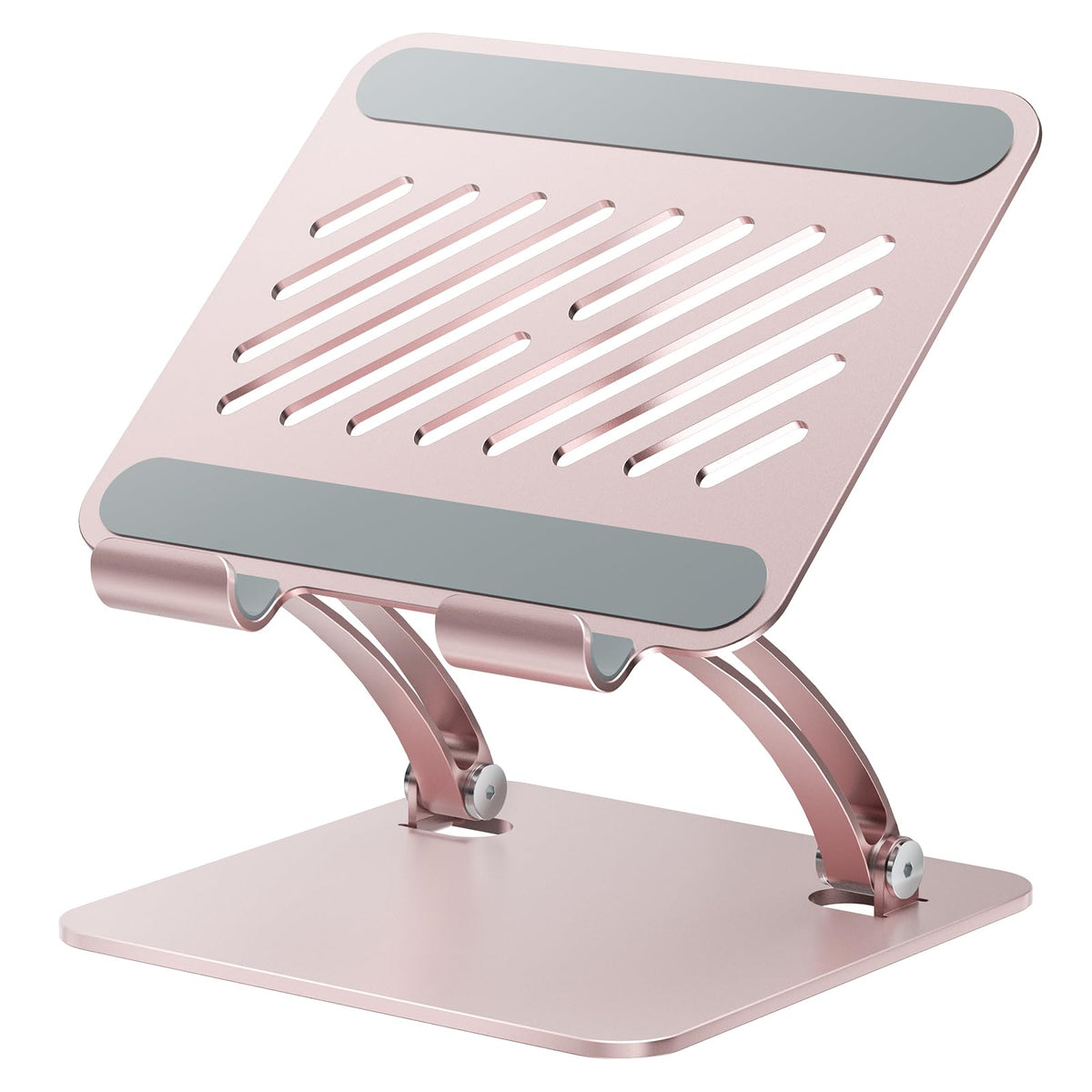 tounee Tablet Holder Stand, Dual Rod Adjustable Aluminum Desktop Stand, Compatible with 4-16.5" iPads, Surface Tablets, Portable Monitor, Kindle and