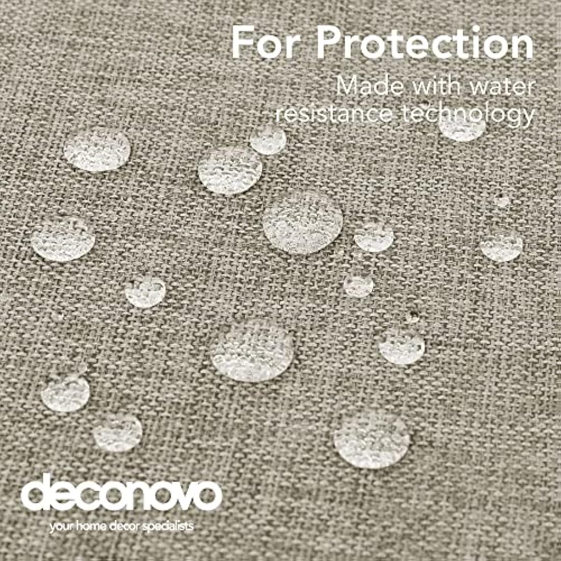 Deconovo Faux Linen Rectangle Tablecloth Fabric Water Resistant Table Cloth for Outside 52x90in(132x229cm) Linen