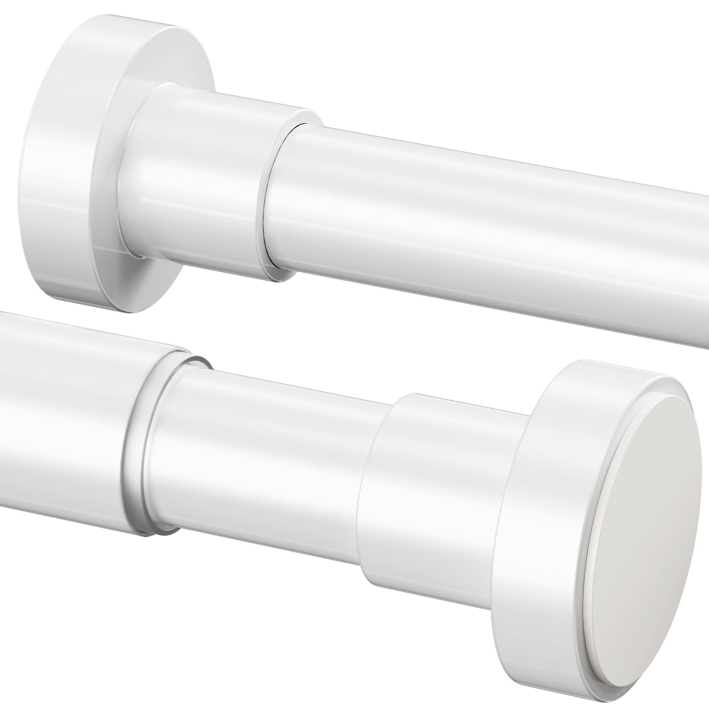 1 x Shower Rod No Drilling Required, Adjustable Clothes Rail No Drilling Required, Telescopic Rod for Closet, Bathroom, Balcony, Shower Curtain -