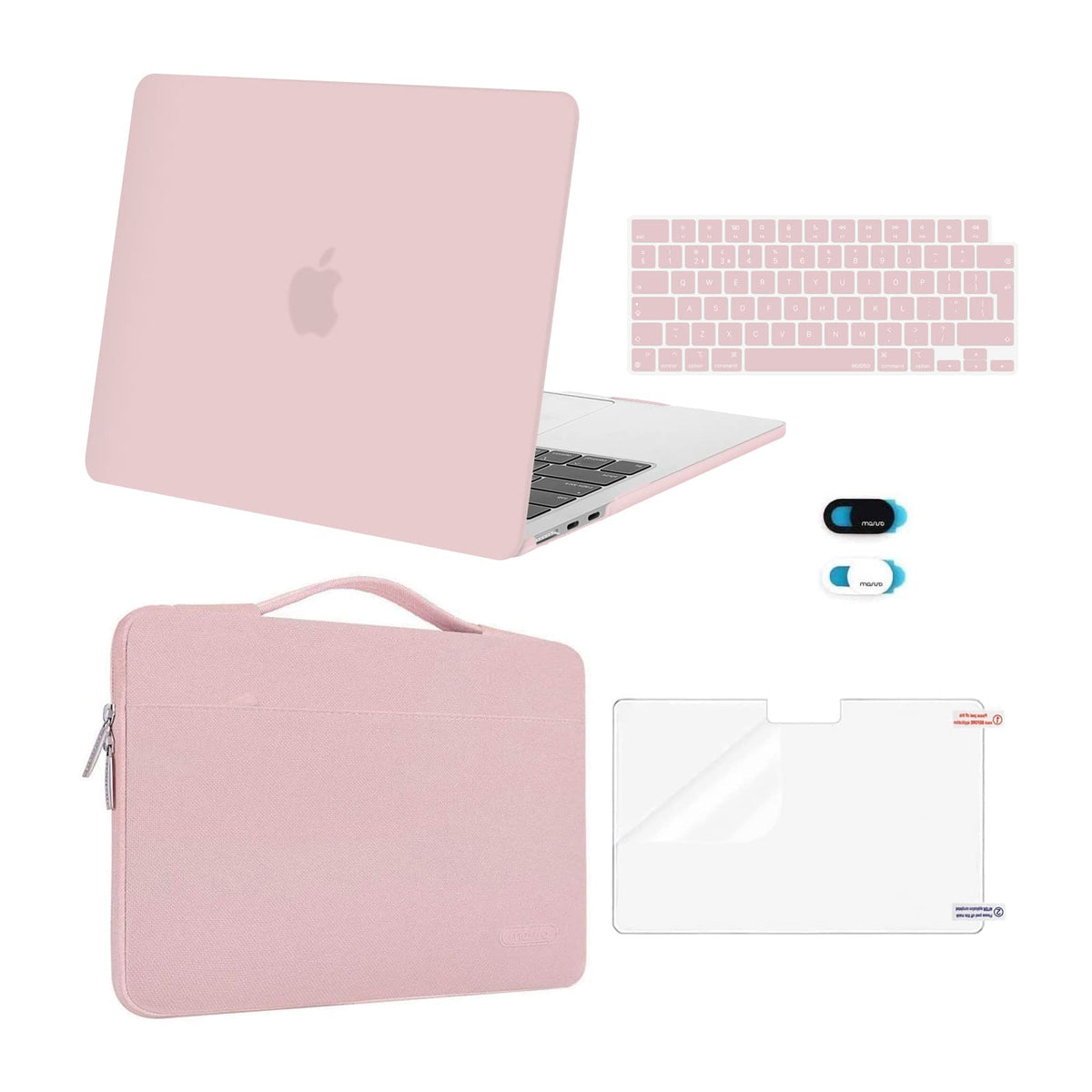MOSISO Compatible with MacBook Air 13 inch Case M4 M3 M2 2026 2025 2024-2022 A3240 A3113 A2681, Hard Shell&Sleeve Bag&Keyboard Skin&Webcam