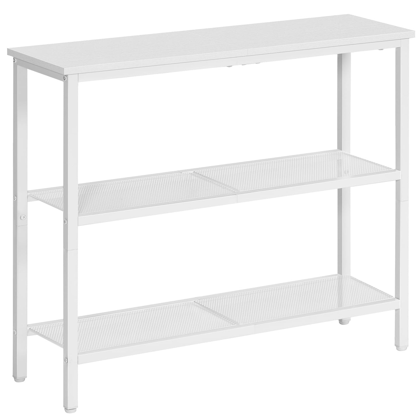 HOOBRO Console Table for Hallway Slim, 3-Tier Narrow Console Table, Hallway Table with 3 Shelves, Slim Sofa Table for Small Spaces, Living Room