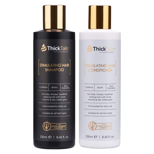 ThickTails Hair Growth Shampoo & Conditioner Set for Women ? Vegan Sulphate-Free Routine with Biotin, Caffeine & Botanicals for Fuller-Looking,