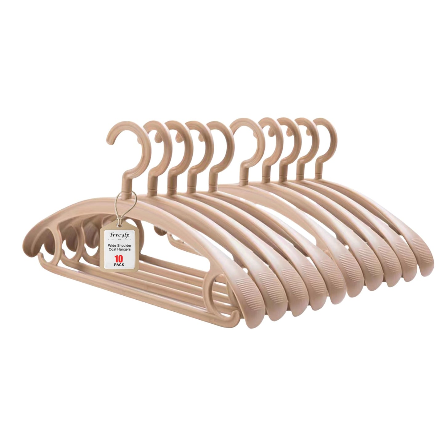 Trrcylp Heavy Duty Coat Hangers Swivel Wide Shoulder Jacket Hanger Kahki