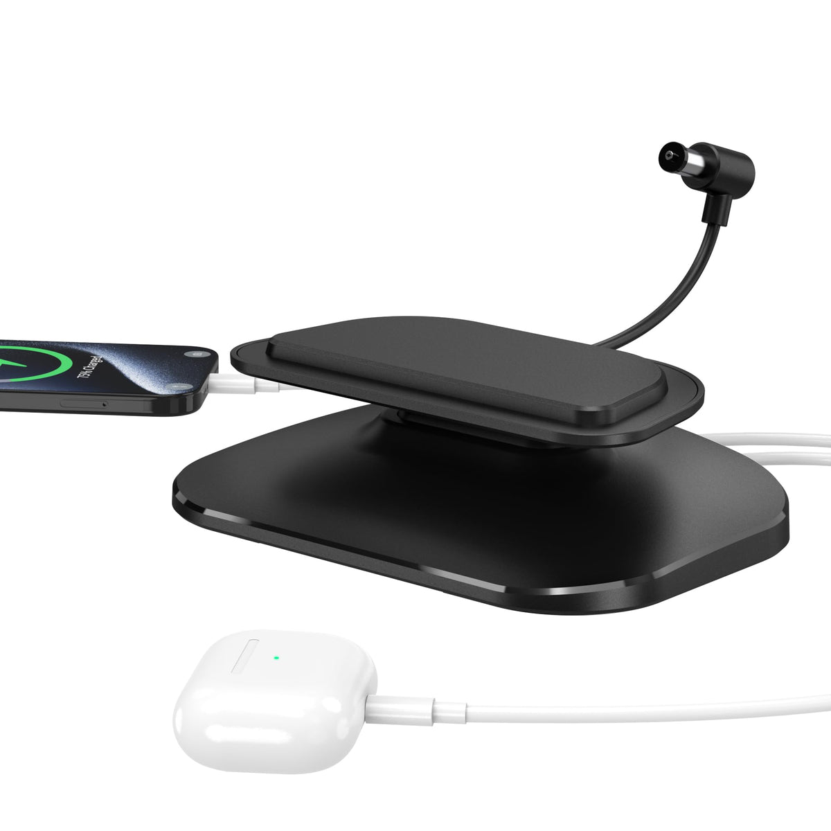 PlusAcc Adjustable Charging Stand for Show 8 3rd Gen Stand with USB C and USB A Charging ports Charging Station for iPhone/Airpods Smartphones &