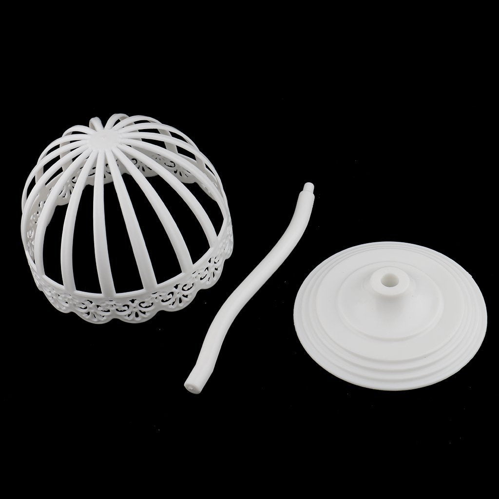 zalati Wig Stand Wig Head 2pcs for Baby Hat Display Holder Rack For Home Shop Salon - White Platics 45cm/ 17.7inch
