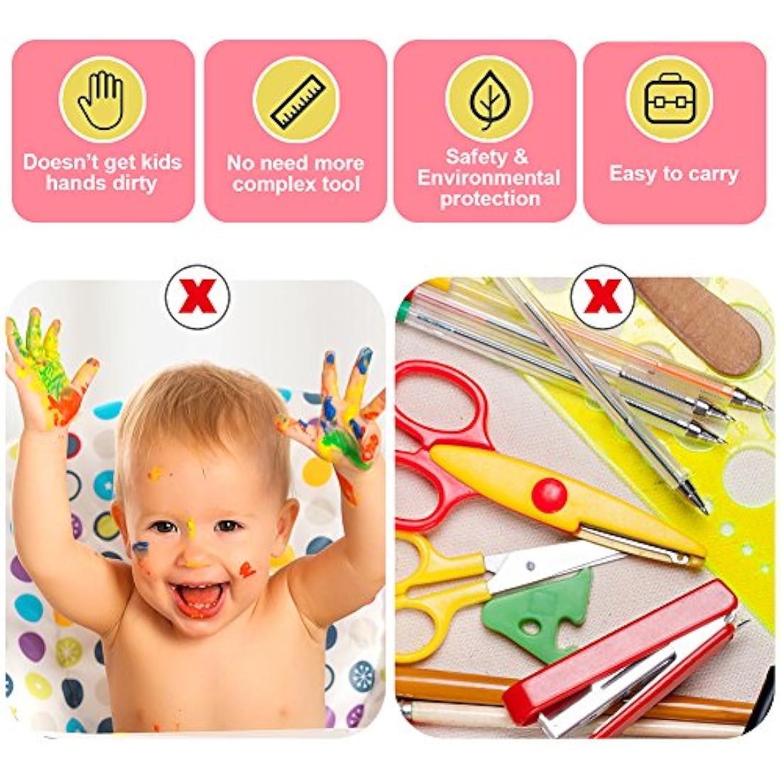 Vidillo Water Doodle Mat, Water Drawing Mat Kids Toys Large Magic Toddlers Painting Board Writing Scribble Boards with 4 Magic Pen and Draw Templates for Boys Girls Size 29 x 19 inch (Fruit)
