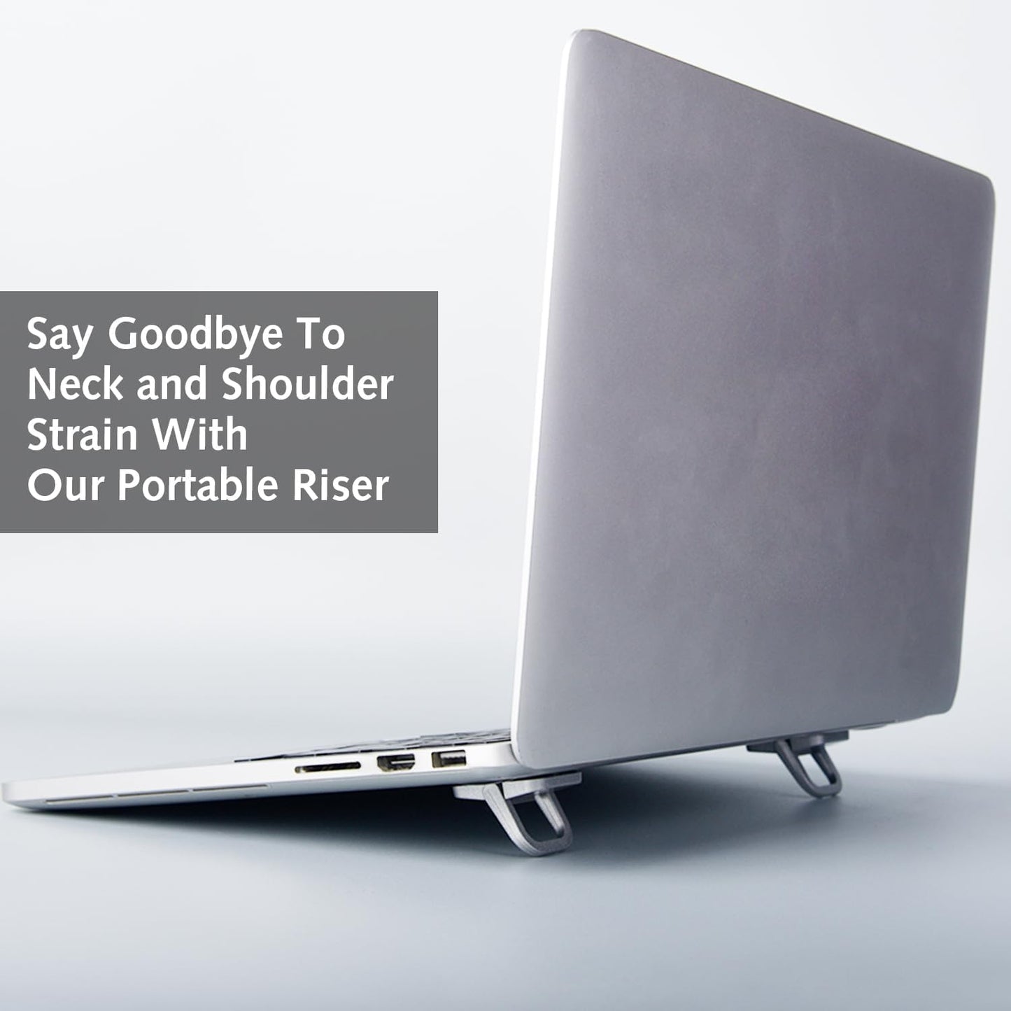 2PCS Portable Laptop Riser, Anti-slip Foldable Laptop Stand Keyboard Riser