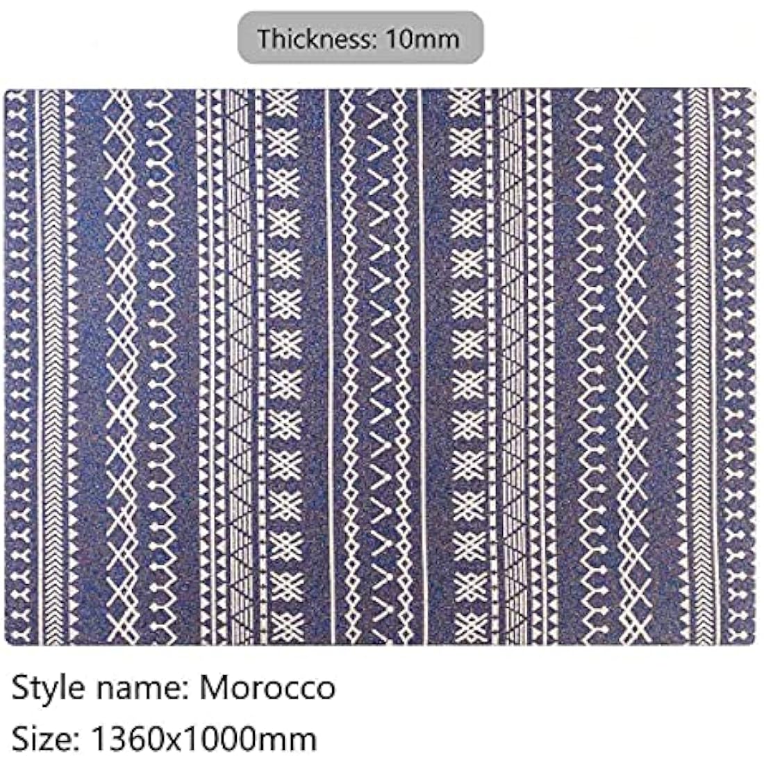 Luxury Office Chair Mat for Carpeted Floor, Desk Chair Mat hardwood floors, 136x100cm Chair Mat Protector Carpet for Home Office, protects wooden floors, anti-skidding, Morocco