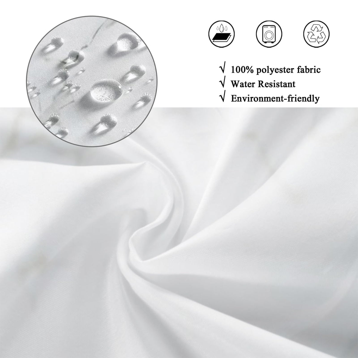 GCIREC Shower Curtain, 180x200cm, Gold and White Marble Modern Crack Luxury Texture Ink Waterproof Fabric Machine Washable Bathroom Curtain with Hooks