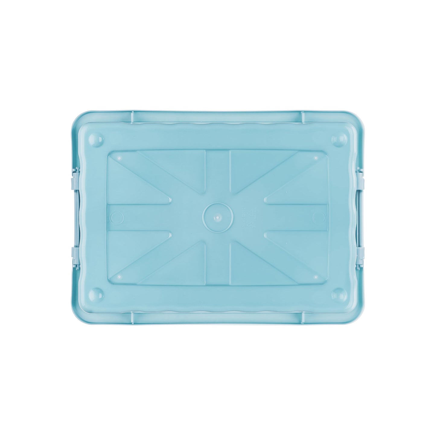Cetomo 15L*3 Storage Boxes with Lids, Plastic Storage Box with Secure Side Latches, Stackable & Nestable Organizer for Home, Office, Moving, PP, Blue