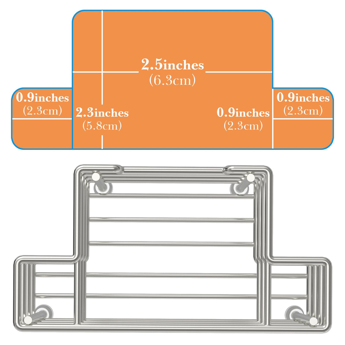 Linkidea Self Adhesive Toothbrush Holder for Shower, Stainless Steel Toothpaste Organizer