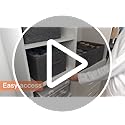EASEVE Wardrobe Organiser Clothes Storage Boxes - 12 Cell Foldable Closet Shelf Drawer Dividers for Cupboard Organizer, Stackable Clothing Box for Jeans, Trouser, Pants, T-shirt, Sweater (1 Pack)
