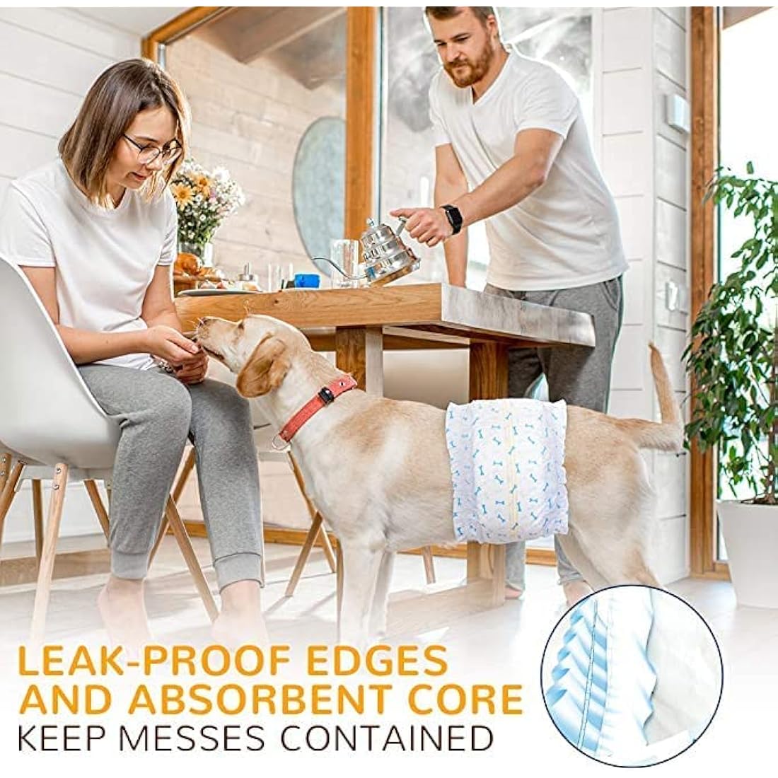 Dono Dog Nappies Disposable,Belly Bands,Male Dog Wraps with Wetness Indicator,Super Absorbent&Leak-proof,Puppy Nappies for Incontinence,Marking Issues,Traveling (6S -72count)