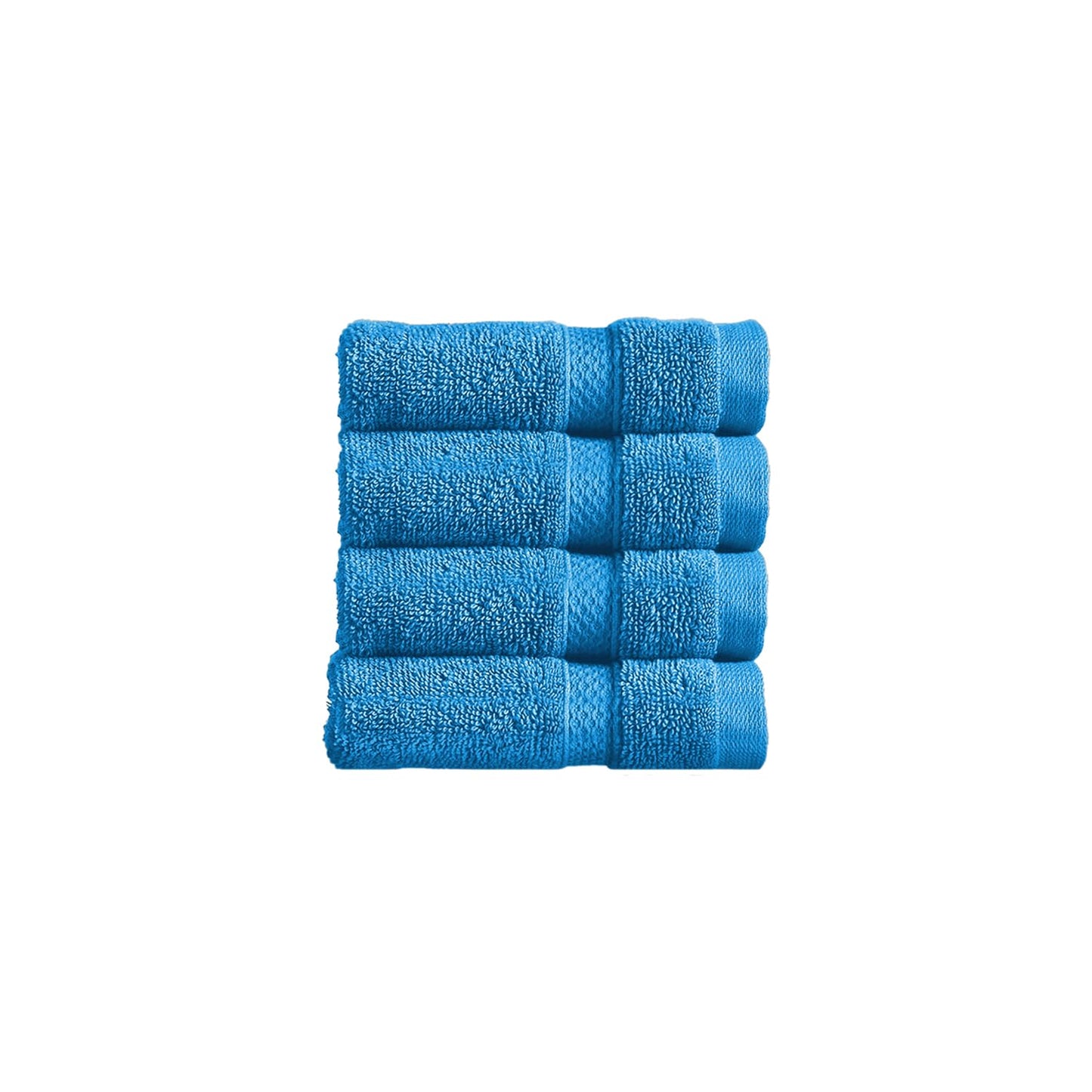 Christy Chroma Face Cloths Set | Pack of 4 | Soft Velvety Smooth Bathroom Flannels | Bold and Bright | Face and Body Wash Cloths | 100% Cotton