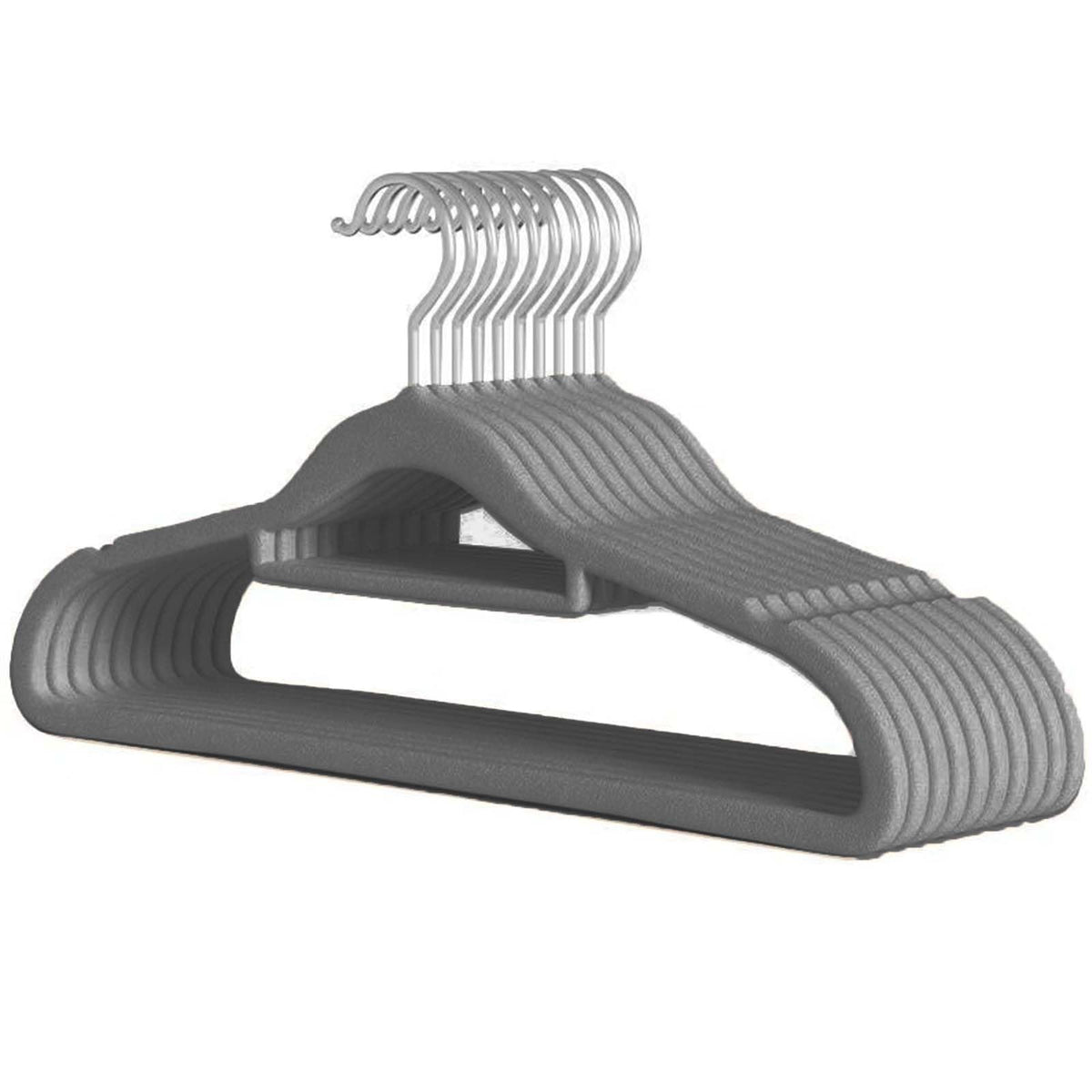 Velvet Coat Hangers 10 Pack, Non-Slip Clothes Hangers with 360° Swivel Hook & Tie Bar, Durable Space-Saving Hangers for Shirts, Jackets, Trousers