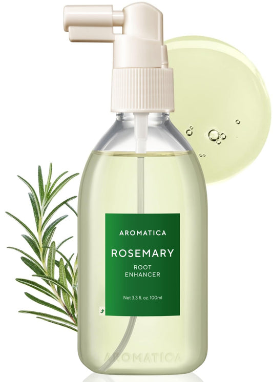 AROMATICA Root Enhancer Rosemary water spray for hair growth ? Flaky & Itchy & Dry Scalp Treatment ? Hair Oil for Scalp Exfoliator & Detox ? Free from