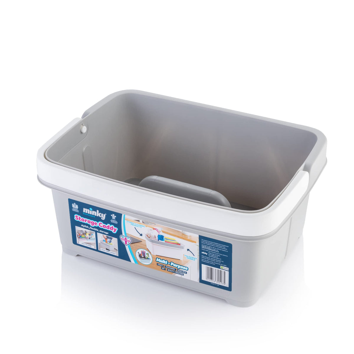 Minky Multipurpose Cleaning Caddy with Handle & Divider (Grey, Single)