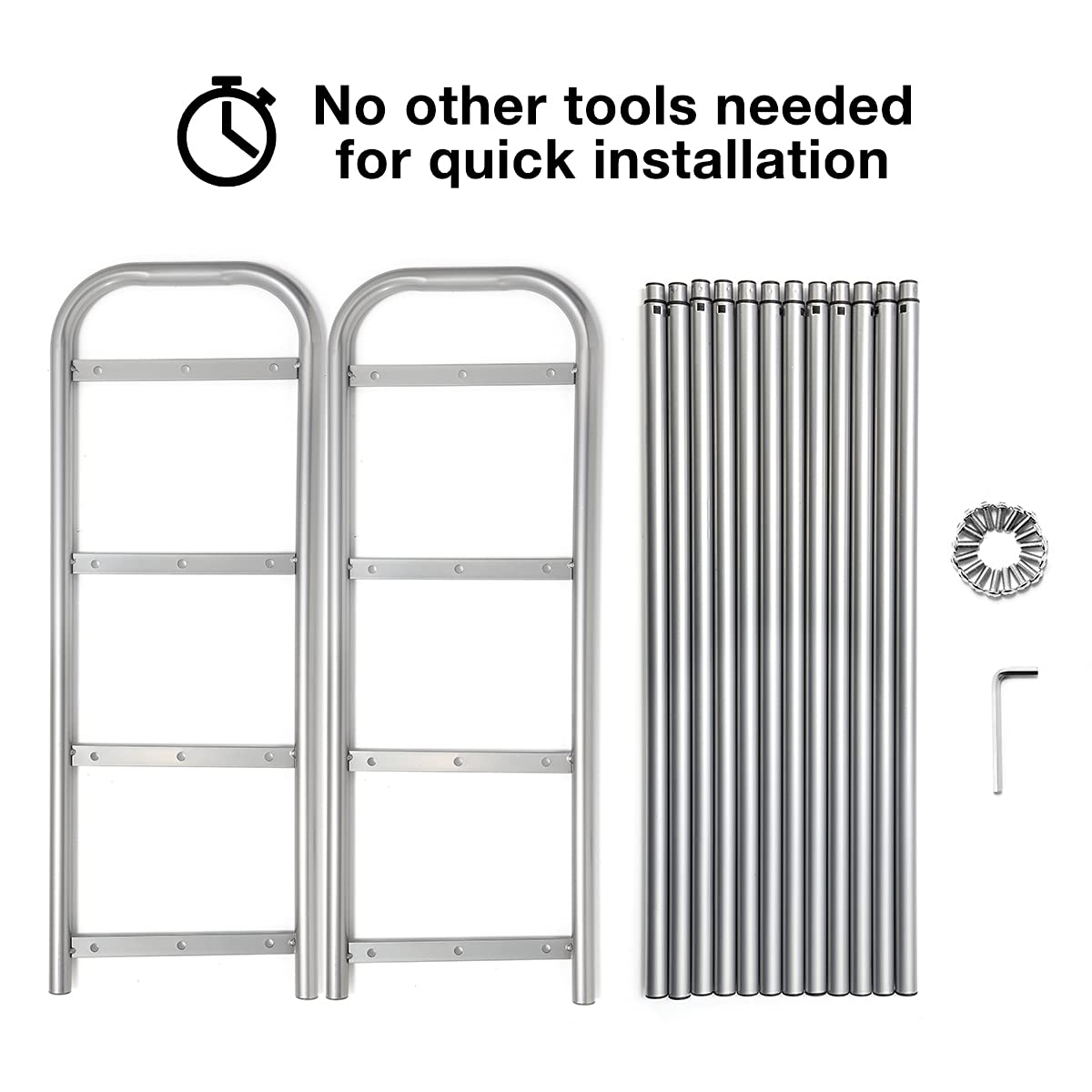 Gurkkst 4 Tier Extendable Shoe Rack Organiser Strong and Durable Heavy Duty Metal Footwear Storage Rack Holds 20+ Pairs (60-100) x 22,5 x 61,5 cm