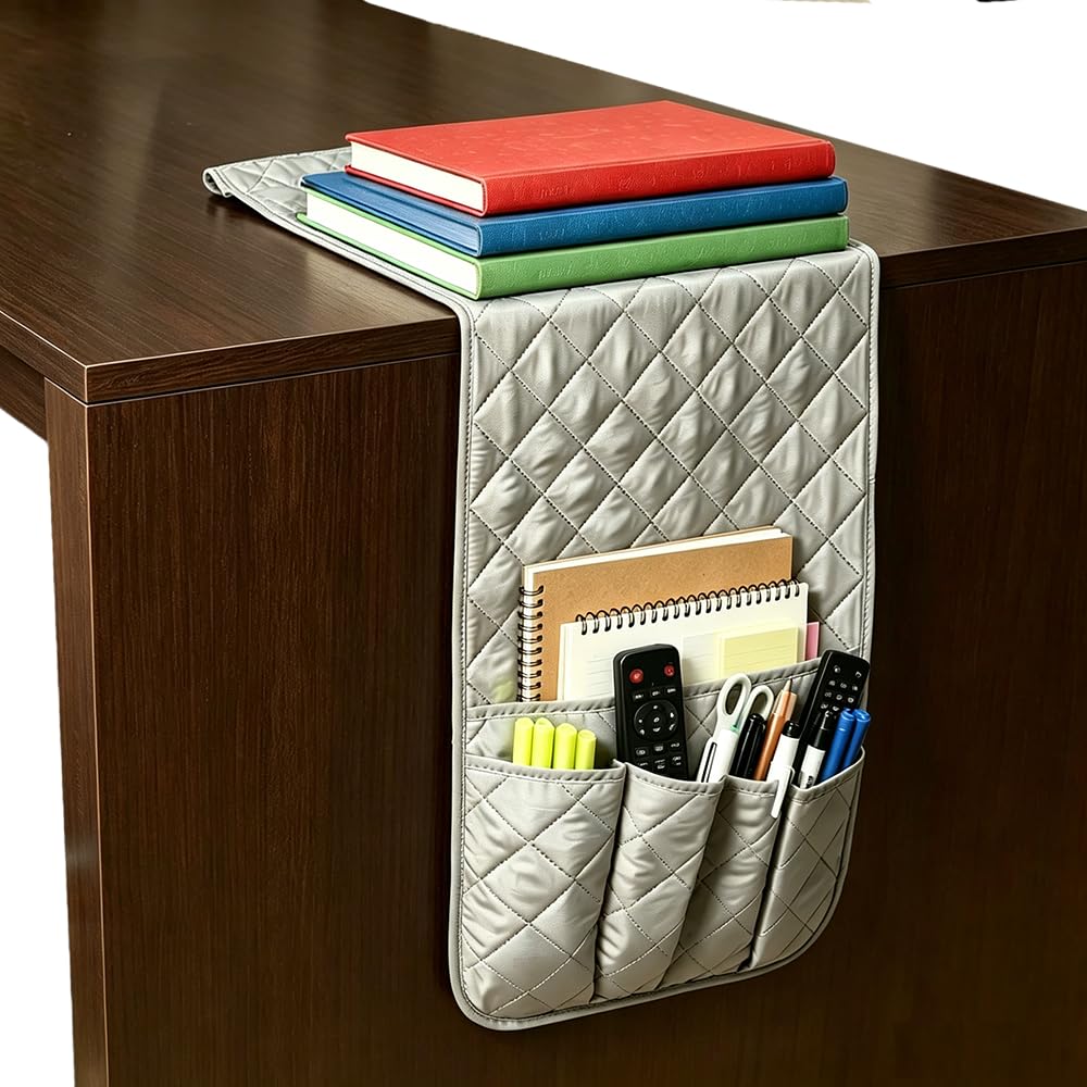 BEISIJIA Sofa Armrest Organiser, Hanging Caddy Storage Bag for Armchair Couch, Remote Control Holder for Phone, Books, Magazines, Glasses