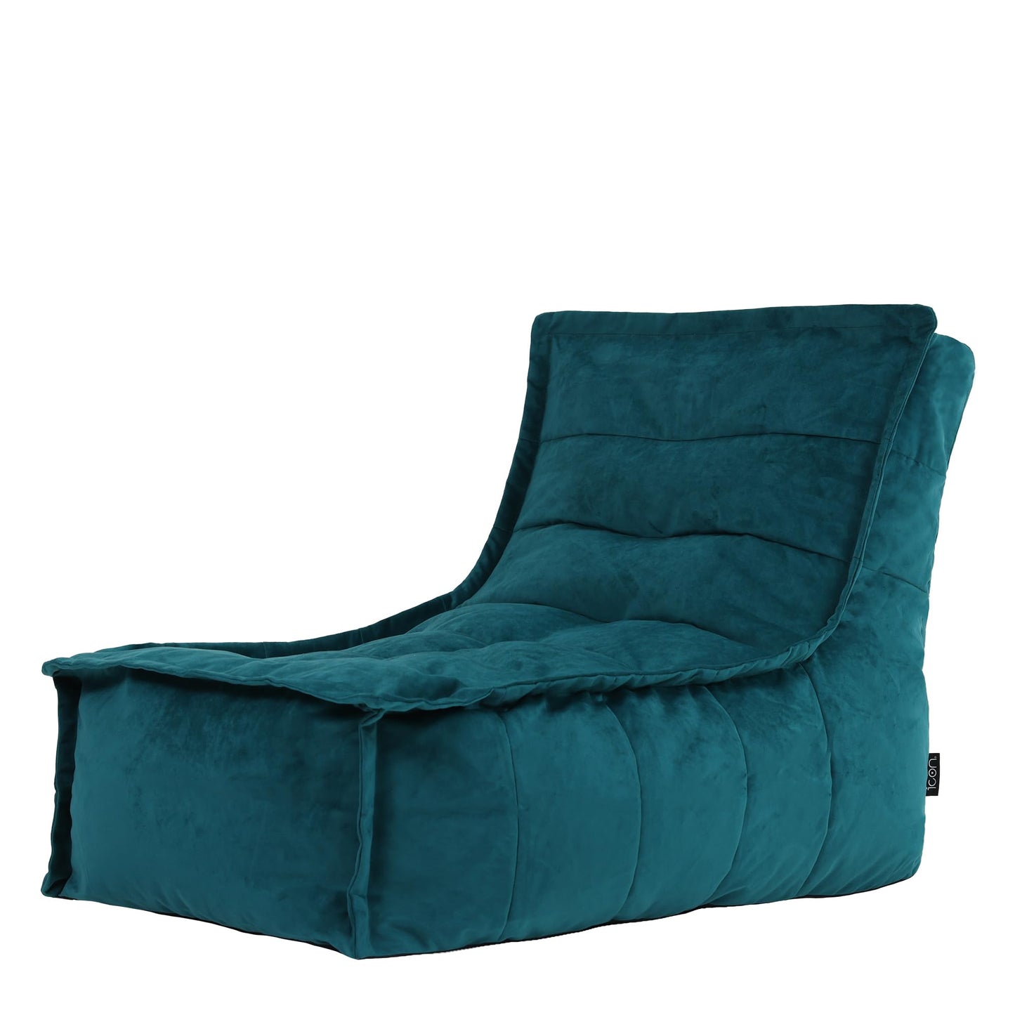 icon Dolce Velvet Bean Bag Lounger with Filling Included, Teal