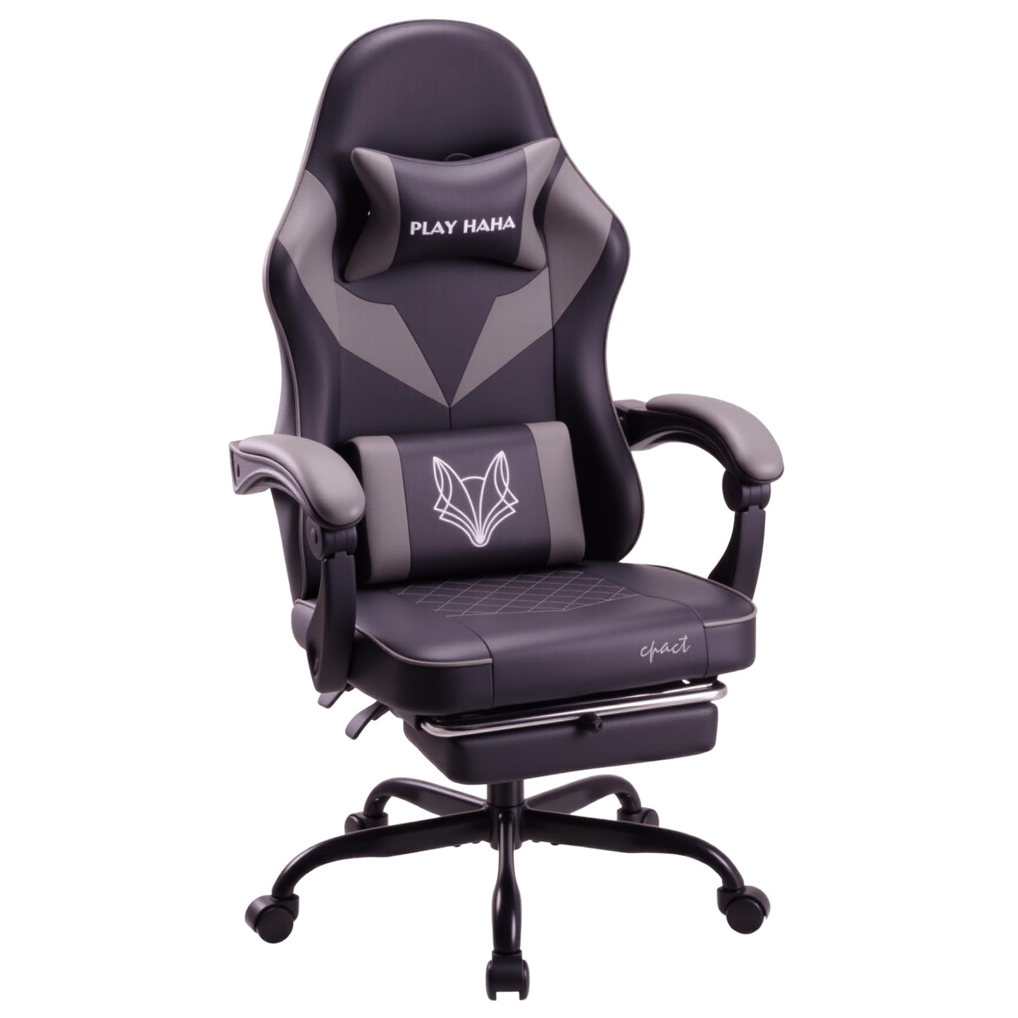 play haha Gaming Chair Ergonomic Gaming Chair with High-Density Foam & Breathable PU Leather 135-Degree Recline