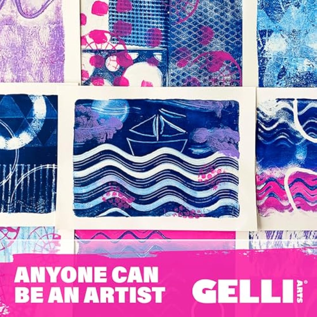 Gelli Arts GL8X10 8"x10" Plate, Multicolour