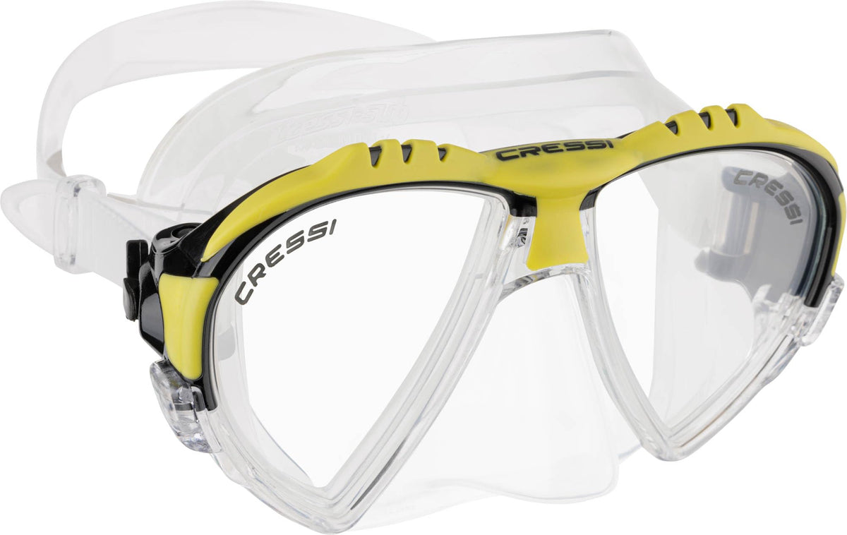 Cressi Adult Matrix & Gamma Mask & Snorkel Set - Clear/Yellow