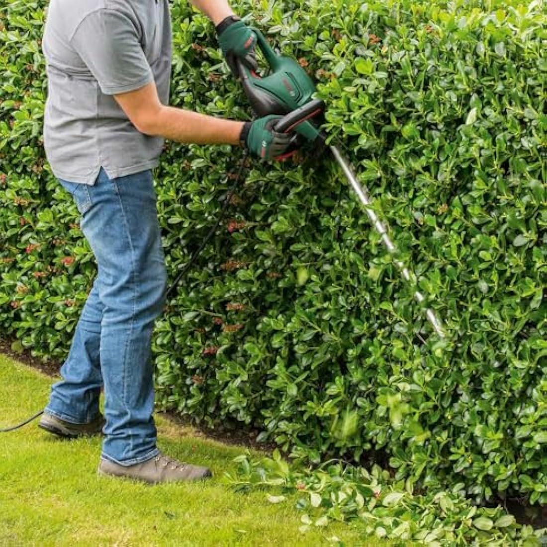 Bosch Trimmer UniversalHedgeCut 50 (480 W, Blade Length: 50 cm, for Medium Hedges, Tooth Opening: 26 mm, in Carton Packaging)