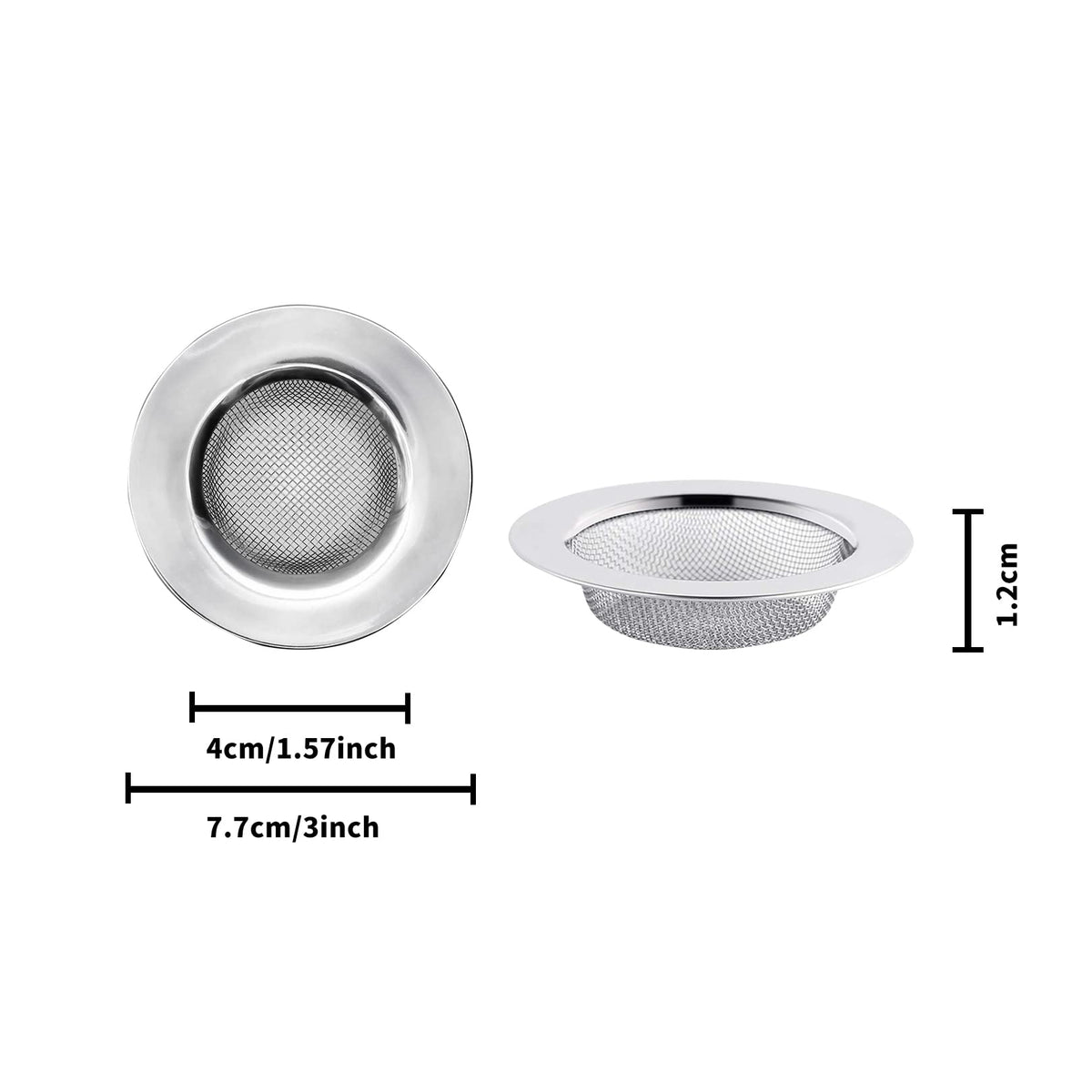 Stainless Steel Kitchen Sink Strainer Plug,Sink Strainer for Shower,2pcs
