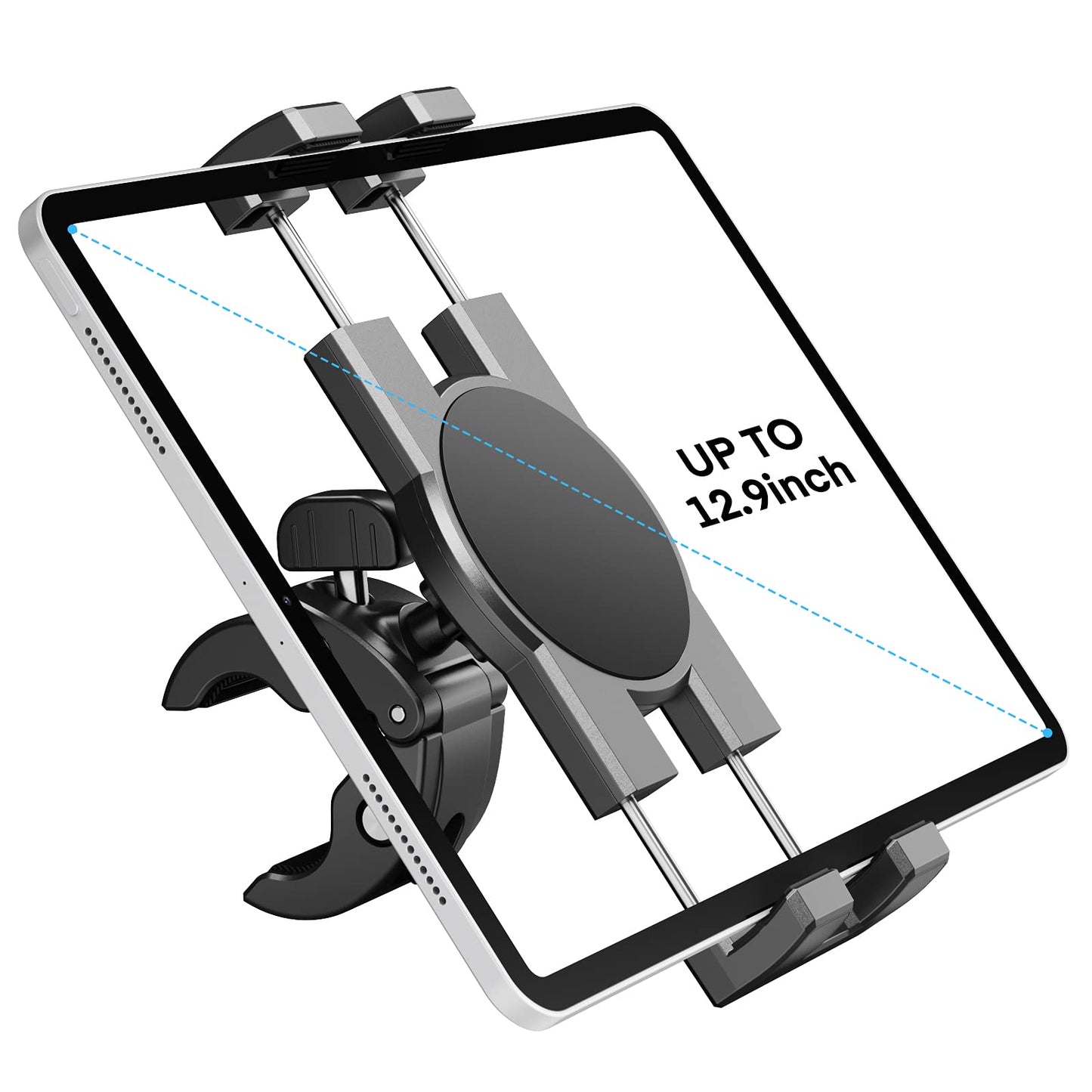 Spin Bike Tablet Holder Mount, Phone iPad Holder Stand Exercise Bike Handlebar Mount For Stationary Bicycle, Treadmill, Microphone Stand, Fit For iPad