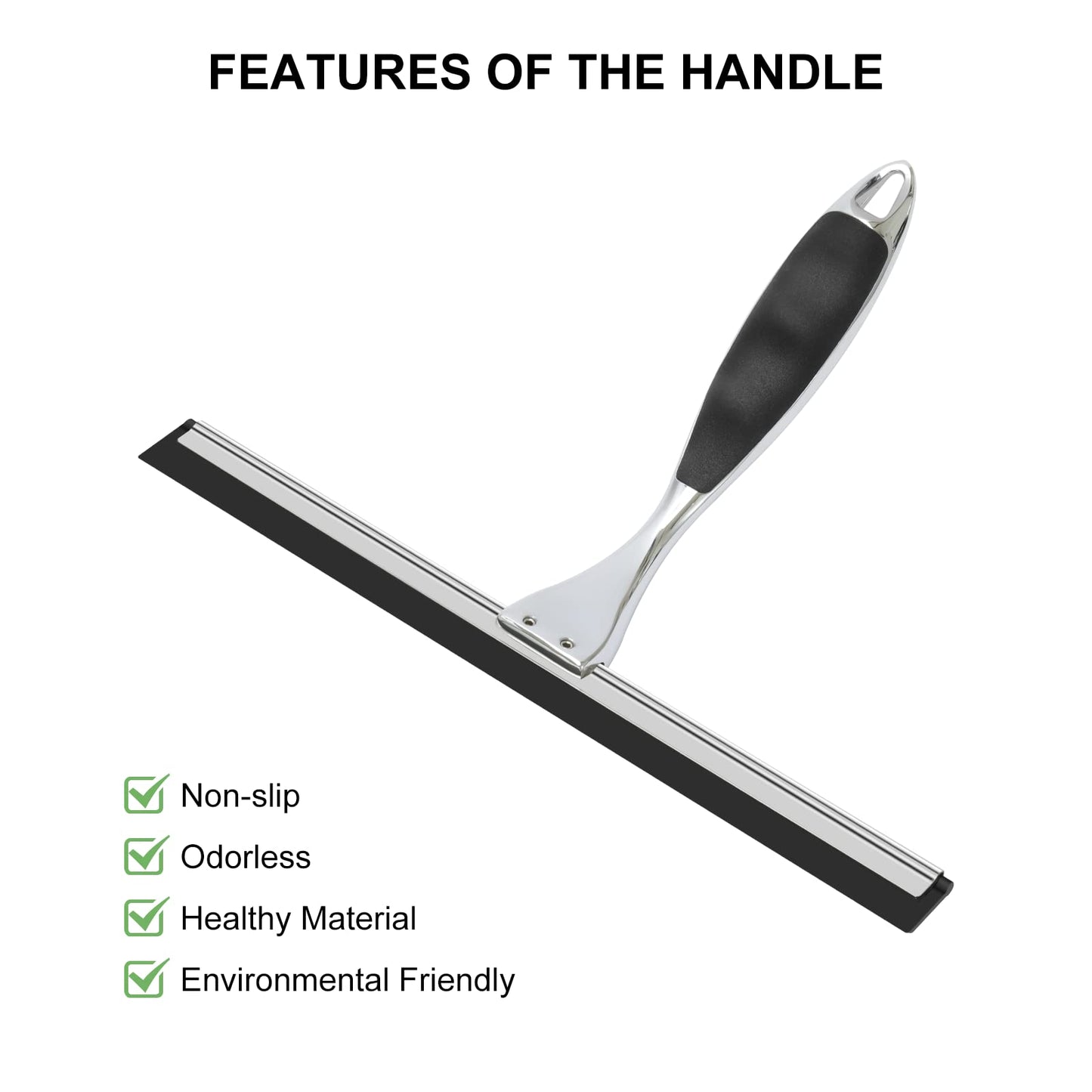 SetSail Shower Squeegee for Glass Doors, 25cm, Silver