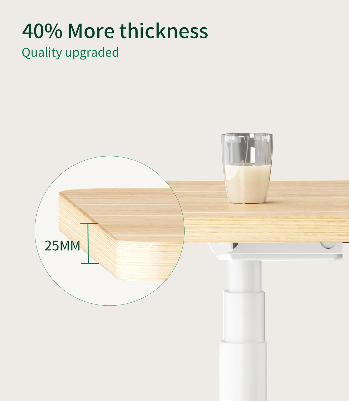 MAIDeSITe Table Top,Desktop for Height Adjustable Electric Standing Desk,120 * 60 * 2.5 cm