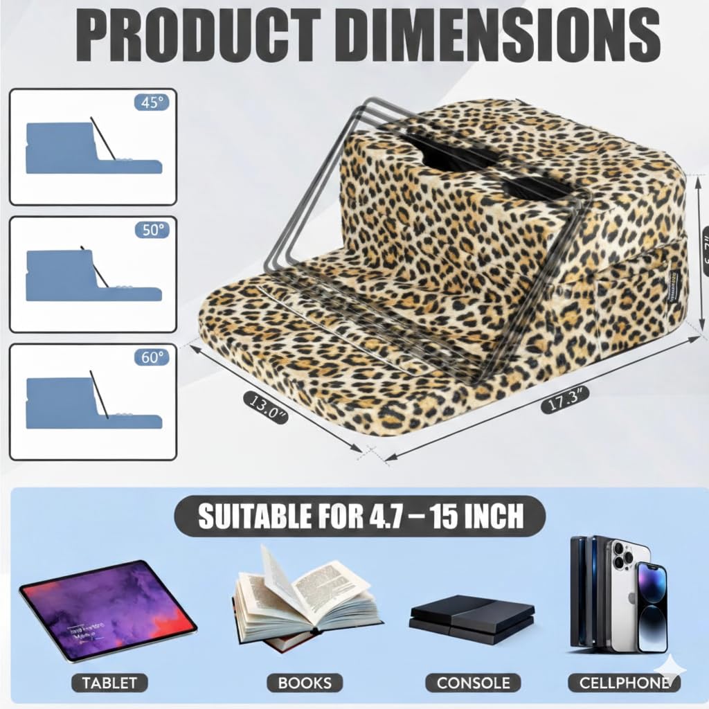 TabCouchCaddy - Couch Cup Holder Tray Pillow - Bed, Couch Caddy, Sofa, RV & Car - Holds Drinks, Snacks, Remotes, Phones, Kindle, Tablet