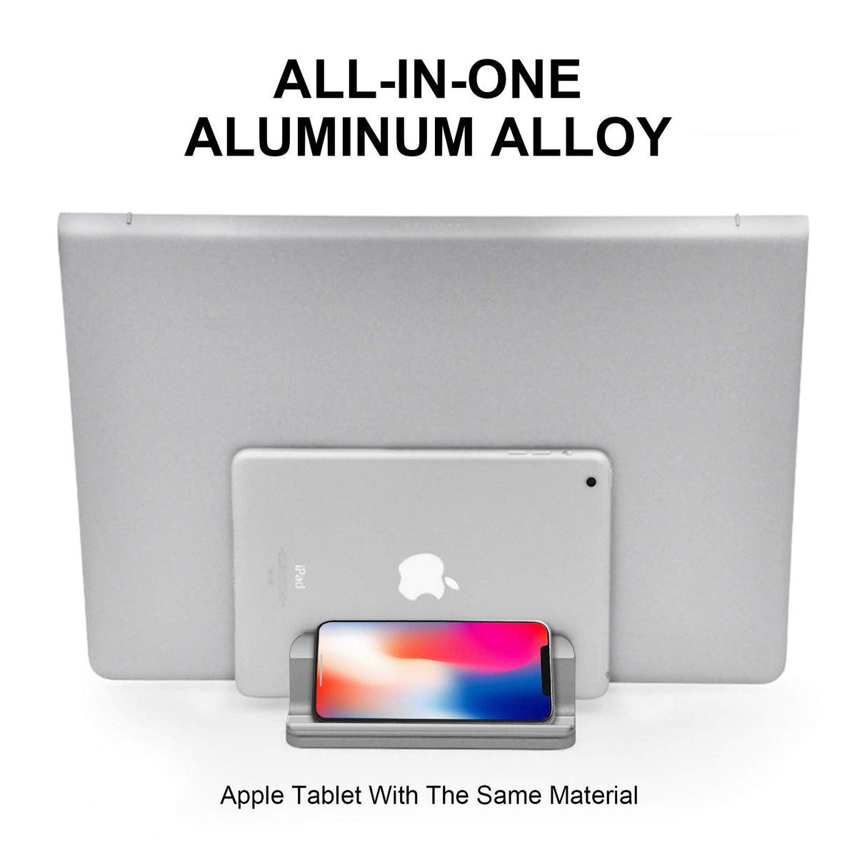 Vertical Laptop Stand [2021 ver.],ULBRE Double Adjustable 4 Slot Desktop MacBook Stand Holder Dock Compatible with All MacBook Chromebook Surface