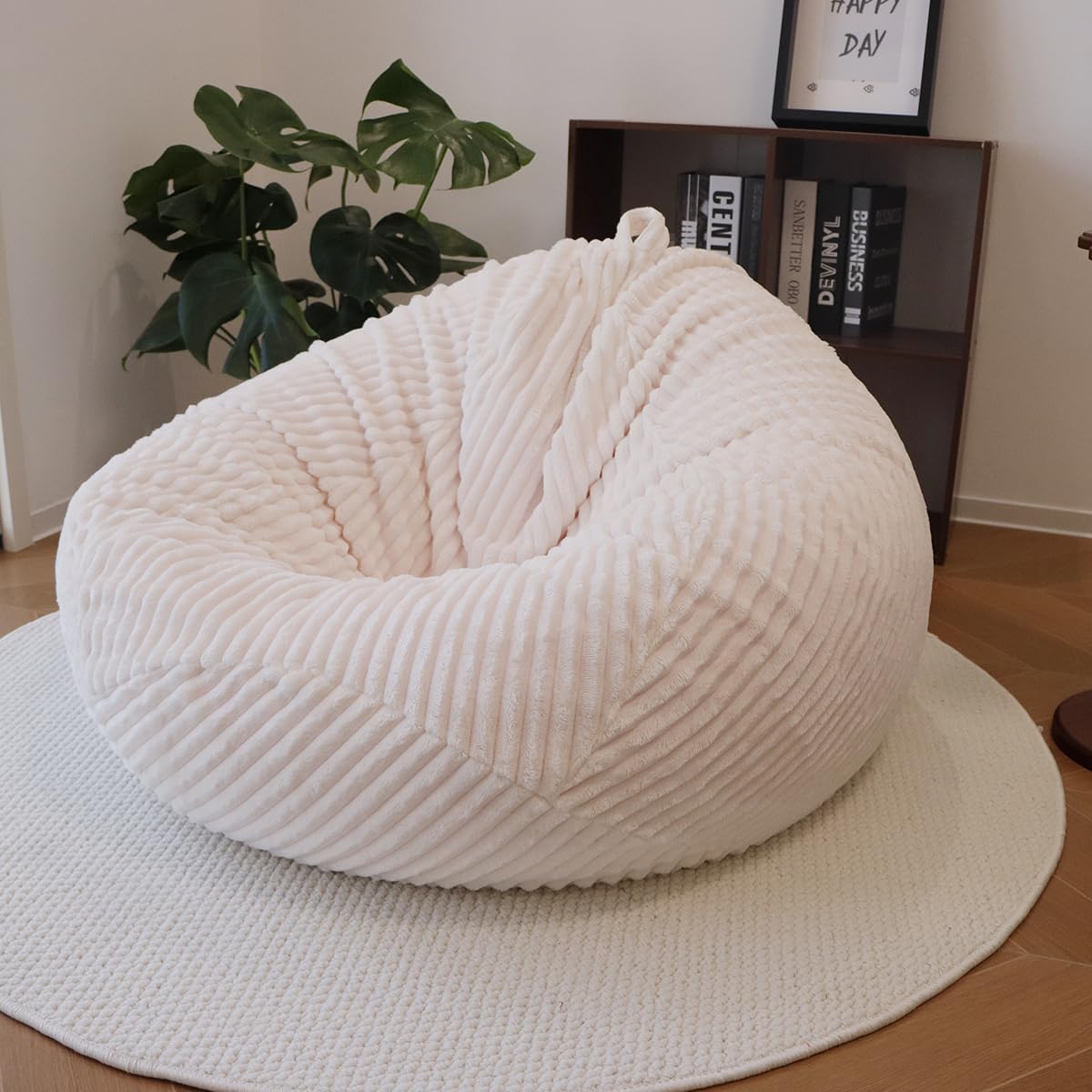 lygooh No filler Fluffy Bean Bag Cover Large Stuffed Storage Covers 3 ft