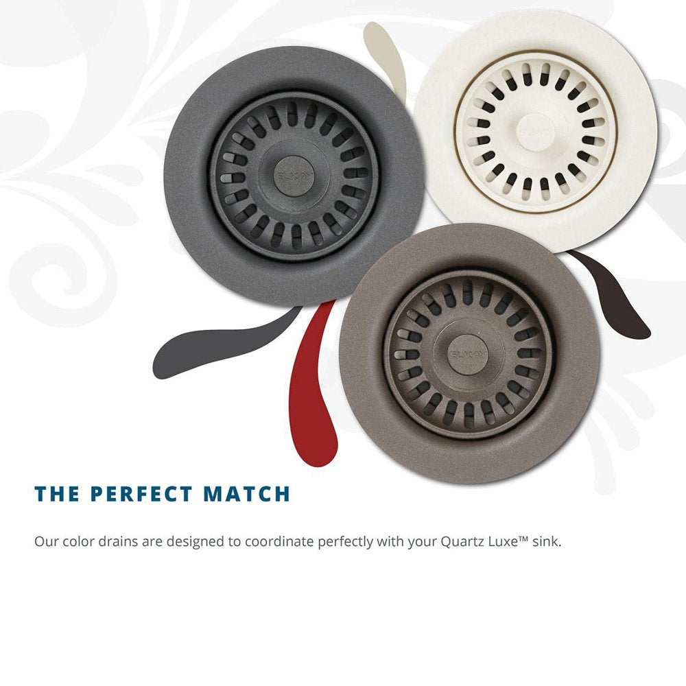 Elkay LKQD35CA Basket Strainer, Caviar, LKQD35